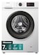 Hisense 7KG Front Loading Washing Machine WFVB7012M, 1200RPM, 15 Washing Programs, Steam Wash, Delay End, Drum Clean, Efficiency A, Quick Wash, Snow Flake Drum, Self-Diagnosticfault Finding WFVB7012M White