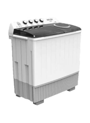 Kelon 14 kg Semi-Automatic Washing Machine &ndash; Twin Tub Design, High-Capacity Wash And Spin, Water And Energy Efficient, Rust-Resistant Body, White Finish &ndash; KWSBE141 White