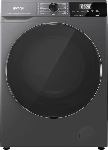 Gorenje 8/5Kg Washer Dryer Combo, Front Load Fully Automatic Washer Dryer, Delay Start and Steam Function, 1400 RPM, WDN8514TS, Titanium Grey - 1 Year Warranty
