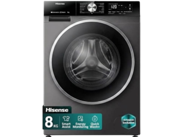 Hisense 8KG Front Load Washing Machine, 1400 RPM, Direct Drive Inverter Motor, 16 Programs, Allergy Steam, iBubble Technology, Premium Black &ndash; WF3M8042DB