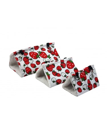 Pado Strawberry Pattern Triangular Bird House[Dimension - 17X12X12 Cm]