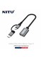 NITU OTG CABLE 2 IN 1 MICRO+TYPE-C USB 3.0 SUPER FAST DATA SYNC