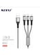 NITU SUPER FAST CHARGER TYPE C, LIGHTNING AND MICRO USB CABLE NC124