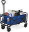 Folding Camping Multi Function Outdoor Wagon Shopping Cart &amp; Bags &amp; Trolleys - (Blue)
