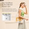 JISULIFE Handheld Fan Life4, Upgraded Portable Fan with Powerful Wind, USB Rechargeable Mini Hand Fan with Digital Display,3600mAh Battery, 5 Wind Speeds, Ideal for Travel/Beach/School/Makeup-Grey