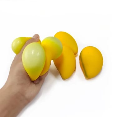 3D Squishy Squeeze Vent Pinch Mango for Stress Anxiety Relief Pack of 2 Piece Random Selection