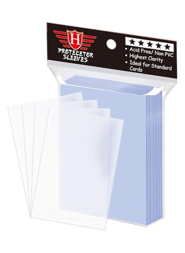 100 Counts Clear Penny Card Sleeves for Trading Cards, Plastic Soft Card Sleeves Card Protectors Fit for MTG Yugioh, Baseball Card, Sports Cards, Game Card Standard Cards