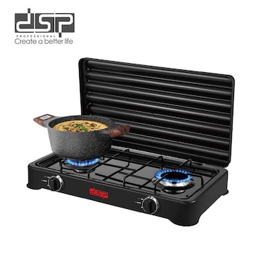 Gas Cooktop Electric Powered Enamel Fire Cover Cast Iron and Ceramic Surface for Kitchen Use or Household-KD5073