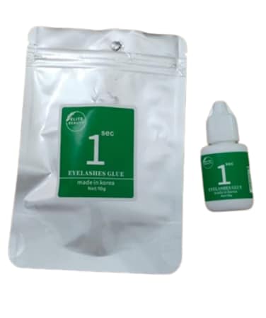 1 Sec Permanent Eyelash Extension Glue - Fast Drying, Professional Korea Formula (10g)