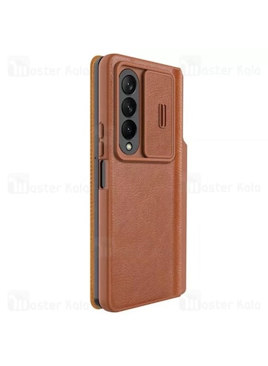 Nillkin Qin Pro Leather Case for Samsung Galaxy Z Fold4 &ndash; Premium PU Leather Protective Cover with Hinge Protection, Slim Shockproof Case, Anti-Scratch, Precise Fit