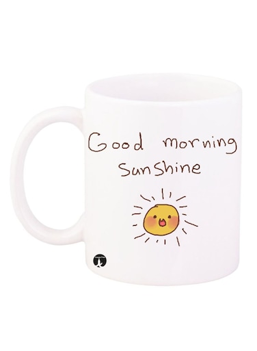 Printed Coffee Mug White/Red/Yellow 12ounce