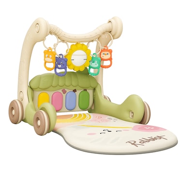 Factory Price Daisy 3 in 1 Multifunctional Baby Walker - Walker, Activity Play Mat &amp; Piano Mode - Green