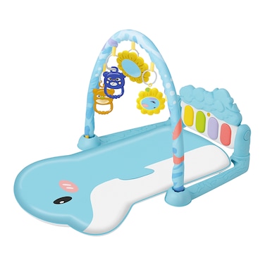 Factory Price Cute Dolphin Baby Play Gym - Kick Pedal Piano, Activity Mat and Hanging toys