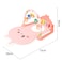 Factory Price Cute Rabbit Baby Play Gym - Kick Pedal Piano, Activity Mat and Hanging toys