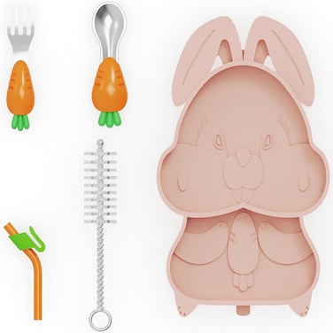 Factory Price Elena Kids Silicone Tableware - Bunny