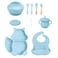 Factory Price Nora 12 Pieces Baby Feeding Tableware Set - Bunny Blue