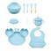 Factory Price Nora 12 Pieces Baby Feeding Tableware Set - Crab Blue
