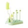 Factory Price Baby Bottle Cleaning Brush Set with Drying Rack - Green