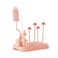Factory Price Baby Bottle Cleaning Brush Set with Drying Rack - Pink