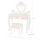 Factory Price Alice Kids Realistic Wooden Dressing Table - White