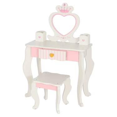 Factory Price Alice Kids Realistic Wooden Dressing Table - White