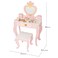 Factory Price Alice Kids Realistic Wooden Dressing Table - Pink