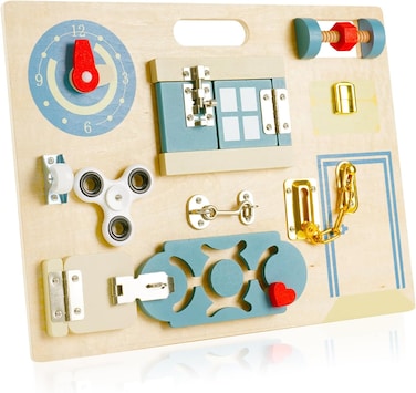 Factory Price Andrew  Kids 10 in 1 Wooden Busy Board Set - A