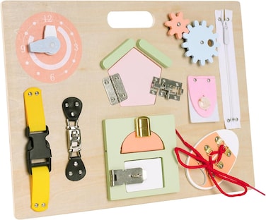 Factory Price Andrew Kids 12 in 1  Wooden Busy Board Set