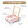 Factory Price Enzo 5 in 1 Learning Wooden Baby Walker with Activity Center - Pink