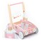Factory Price Enzo 5 in 1 Learning Wooden Baby Walker with Activity Center - Pink