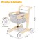 Factory Price Ella Kids Wooden Shopping Trolley with Washable Cart