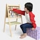 Factory Price Kids Double Sided Magnetic Wooden Easel Board with Alphabet Characters
