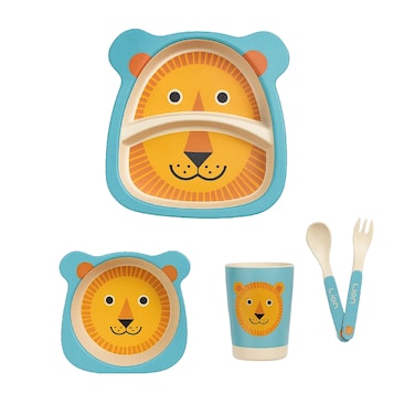 Factory Price 5 Piece Lion Bamboo Tableware Set