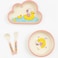 Factory Price 6 Piece Star and Cloud Duck Bamboo Tableware Set