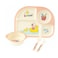 Factory Price 5 Piece Summer Camp Bamboo Tableware Set