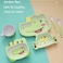 Factory Price Cute Croc Bamboo Tableware Set