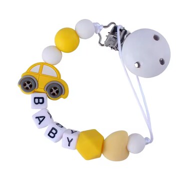 Factory Price Car Silicone Pacifier Clip - Yellow