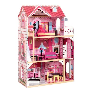 Factory Price Little Princess Large Wooden Doll House for Kids - Detailed Miniature Furnitures - B