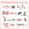 Factory Price Parice 3 Level Wooden Doll House Villa Pretand Play Set with Miniature Furnitures - A