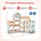Factory Price Parice 3 Level Wooden Doll House Villa Pretand Play Set with Miniature Furnitures - A