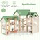 Factory Price Parice 3 Level Wooden Doll House Villa Pretand Play Set with Miniature Furnitures - B