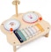 Factory Price Kids Interactive Wooden Musical Play Set &ndash; Drum, Xylophone &amp; Cymbal Combo
