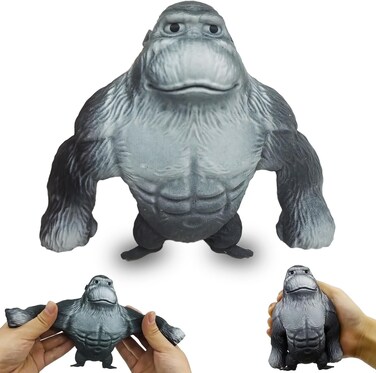 Novelty Black Squishy Monkey Stretch Gorilla,Fun Monkey Toys for Kids and Adults,Gorilla Figure Toys for Release Anxiety and Stress,Stretchy Monkey Toy Gift for Birthday