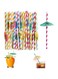 SYOSI 100-Piece Paper Straws &ndash; 3D Umbrella Drinking Straws, Hawaiian Tropical Party Decorations, Creative Luau Birthday &amp; Summer Beach Party Straws