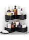 NALACAL Corner Shower Caddy, 2 pack Bathroom Shower Organizer with a Soap Holder, Drill-Free Adhesive Shower Shelves with 4 Movable Hooks, Large Capacity, Stainless Steel Rustproof Shower Rack