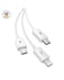 3 in 1 Universal Multiple USB Charging Cable with Type C/Micro USB/Lightening Ports Compatible with Most Phones &amp; iPads