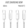 Pisen USB C to USB C Cable,60W 2-Pack [3.3ft+3.3ft] Fast Charging PD 3A Braided Type C Data Cord for iPhone 16/16 Plus/16 Pro/16 Pro Max/15, iPad, Samsung S25/S24/S23/S22 Ultra - Grey
