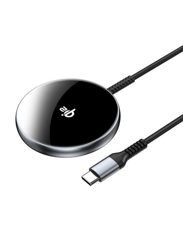 Qi2 Magnetic Wireless Charger, 15W Qi2 Certified Magsafe Ultra Fast Charging for iPhone 16/15/14 Series AirPods 4/3/Pro 2,Strong Magnetic Attraction Charging Pad with Braided Type-C Cable 1M, Black