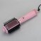 PrecisionWare Enzo EN-6214 Round Hair Dryer Brush, 4-In-1 Styling Tool With Ionic Technology, 1500W Power, Hair Dryer, Straightener, Volumizer, And Blowout Brush - Intl Version - Pink