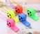 20Pcs Plastic Whistles with Lanyard,5 Colors Training Sports Whistles,Soccer Pattern Whistle Kids Whistle for Referee School Camping Soccer Party Favors